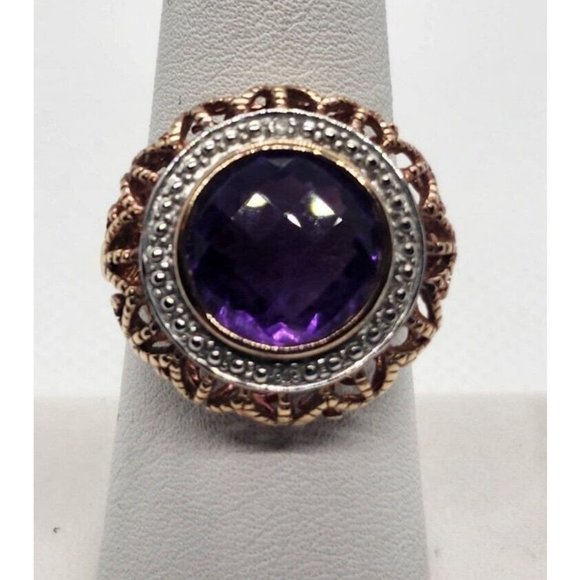 925 STERLING SILVER AMETHYST RING SIZE 7.5